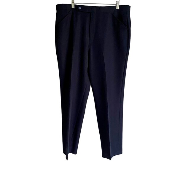 Men's Dark Blue Polyester Pants 38 Waist 32 Length - Picture 2 of 8